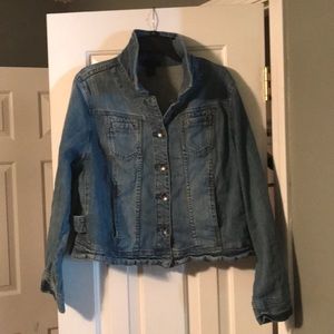 Denim half jacket